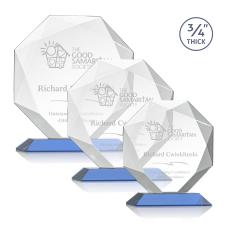Bradford Sky Blue Crystal Award - Crystal Awards