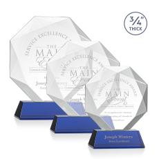 Bradford Blue on Newhaven Base Crystal Award - Crystal Awards