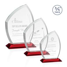 Daltry Red Abstract / Misc Crystal Award - Corporate Awards