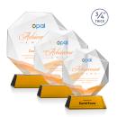 Bradford Full Color Amber on Newhaven Base Crystal Award