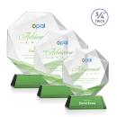 Bradford Full Color Green on Newhaven Base Crystal Award