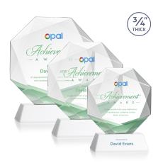 Bradford Full Color White on Newhaven Base Crystal Award - Corporate Awards