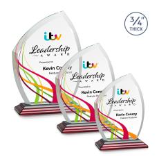 Daltry Full Color Rosewood Abstract / Misc Crystal Award - Wood Awards