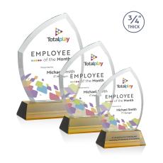 Daltry Full Color Amber on Newhaven Base Abstract / Misc Crystal Award - Corporate Awards