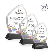 Daltry Full Color Black on Newhaven Base Abstract / Misc Crystal Award - Corporate Awards