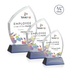 Daltry Full Color Blue on Newhaven Base Abstract / Misc Crystal Award - Corporate Awards