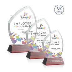 Daltry Full Color Red on Newhaven Base Abstract / Misc Crystal Award - Corporate Awards