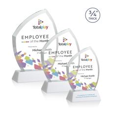 Daltry Full Color White on Newhaven Base Abstract / Misc Crystal Award - Corporate Awards