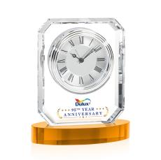 Westford Full Color Clock on Base - Crystal Gifts