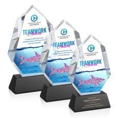 Norwood Full Color Black on Newhaven Base Crystal Award - Corporate Awards