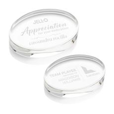 Logan Oval Paperweight - Crystal Paperweights