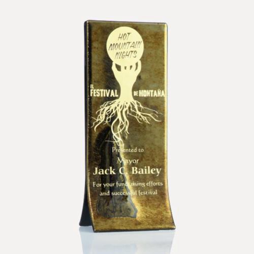 Corporate Awards - Modern Awards - Cobalt Double Rectangle Glass Award