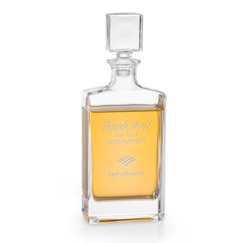 Corporate Recognition Gifts - Etched Barware - Hallsboro Decanter & Lid