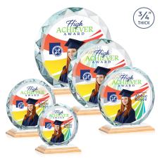 Centura Full Color/White Circle Bamboo Award - Corporate Awards