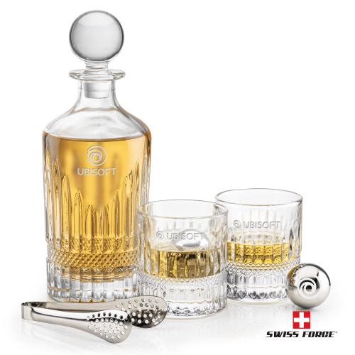 Corporate Recognition Gifts - Etched Barware - Hathaway Decanter Set & Ice Balls