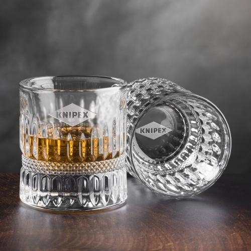 Corporate Recognition Gifts - Etched Barware - Hathaway Whiskey Taster - Deep Etch