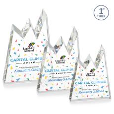 Alpine Full Color Clear Peak Crystal Award - Corporate Awards