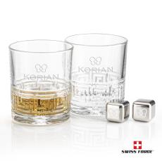 Swiss Force S/S Ice Cubes & 2 Libretto DOF - Etched Barware
