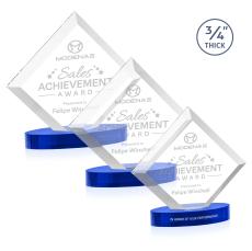 Belaire Blue on Alberton Base Crystal Award - Glass Awards