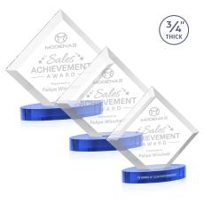 Belaire Sky Blue on Alberton Base Crystal Award - Corporate Awards