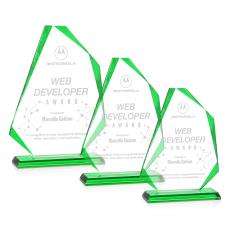 Hillmont Green Abstract / Misc Crystal Award - Glass Awards