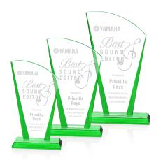 Merivale Green Sail Crystal Award - Glass Awards