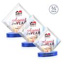 Belaire Full Color Sky Blue on Alberton Base Crystal Award