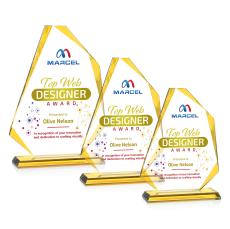 Hillmont Full Color Gold Crystal Award - Full Color Awards