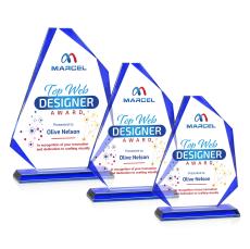 Hillmont Full Color Blue Abstract / Misc Crystal Award - Full Color Awards