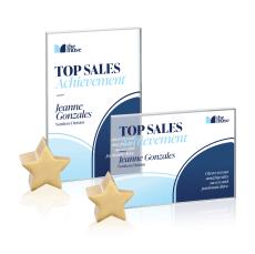 Bermuda Full Colorfire/Gold Star Crystal Award - Metal Awards