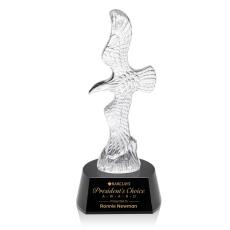 Staffordshire Eagle Black Animals Crystal Award - Award Shapes