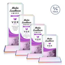 Dalton Full Color Prismatic on Newhaven Rectangle Crystal Award - Corporate Awards