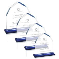 Montibello Blue  Arch & Crescent Crystal Award - Colored Crystal