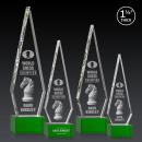 Springfield 3D Green on Hancock Base Crystal Award