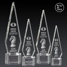 Springfield 3D Clear on Marvel Base Crystal Award - 3D Laser Engraved