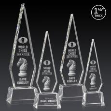 Springfield 3D Clear on Robson Base Crystal Award - Modern Awards