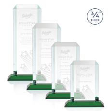 Dalton Green  Rectangle Crystal Award - Colored Crystal