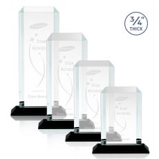 Dalton Black Rectangle Crystal Award - Corporate Awards