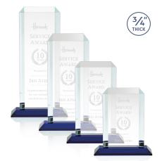 Dalton Blue Rectangle Crystal Award - Corporate Awards