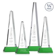 Majestic Tower Green on Newhaven Base Pyramid Crystal Award - Corporate Awards