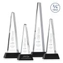 Majestic Tower Black on Newhaven Base Obelisk Crystal Award