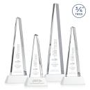 Majestic Tower White on Newhaven Base Obelisk Crystal Award
