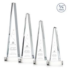 Majestic Tower Clear on Alberton Base Crystal Award - Crystal Awards