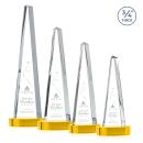 Majestic Tower Gold on Alberton Base Obelisk Crystal Award