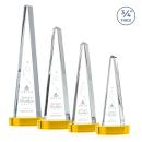 Majestic Tower Gold on Alberton Base Pyramid Crystal Award