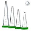 Majestic Tower Green on Alberton Base Obelisk Crystal Award