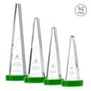 Majestic Tower Green on Alberton Base Pyramid Crystal Award