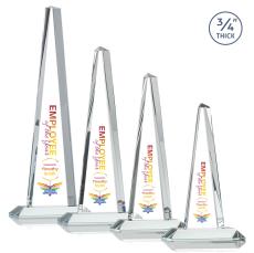 Majestic Tower Full Color Clear Pyramid Crystal Award - Corporate Awards
