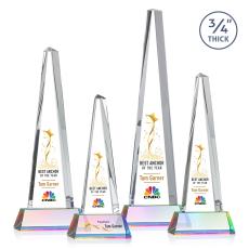 Majestic Tower Full Color Prismatic on Newhaven Pyramid Crystal Award - Corporate Awards