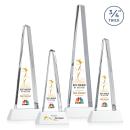 Majestic Tower Full Color White on Newhaven Base Obelisk Crystal Award
